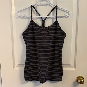 Striped Black and Gray Women's Lululemon Tank Top